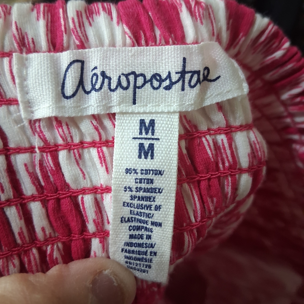Aéropostale Strapless Pink Ikat Dress - Size M - New with Tags and Straps - Picture 2 of 12